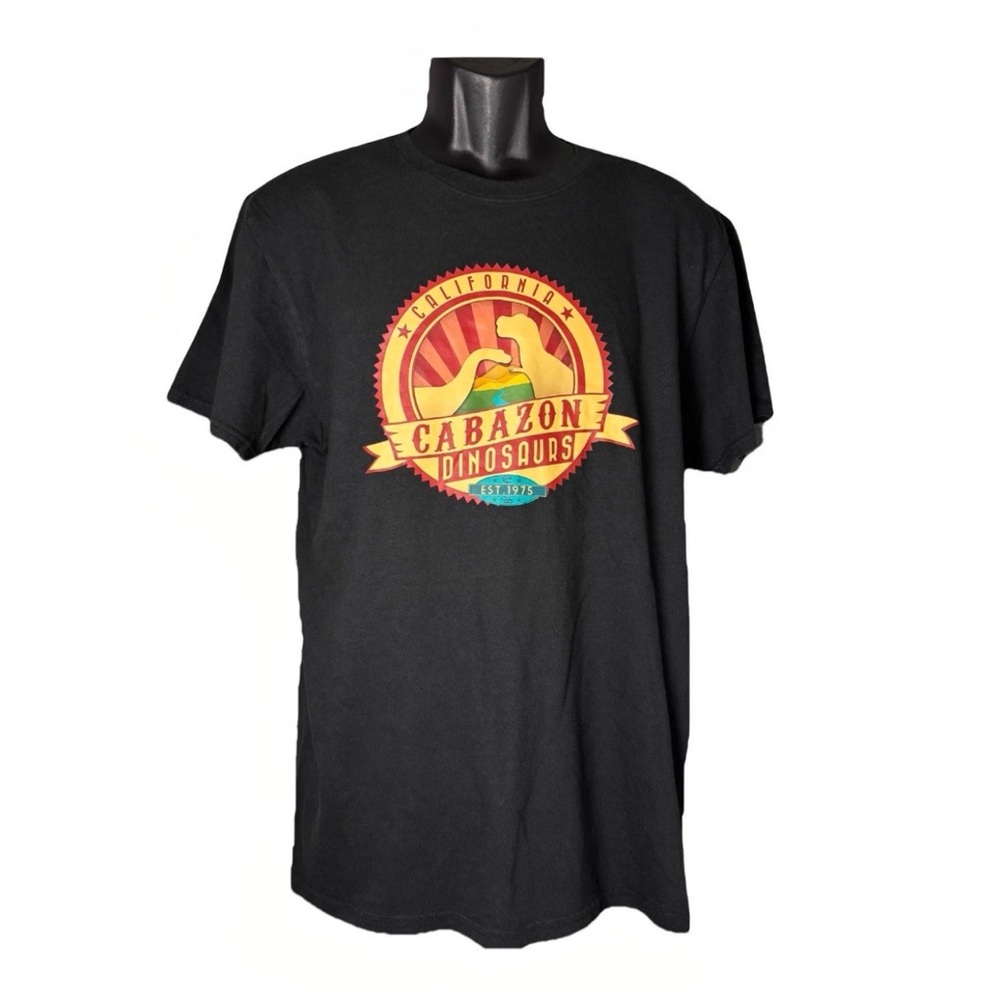 Cabazon Dinosaurs Roadside Attraction Pee Wee’s Big Adventure Blk Men’s Tee Sz M
